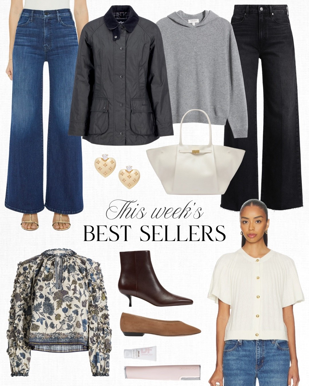 Top 10 Best Sellers: There are a few pieces that have remained at the top of the best sellers list: these Mother Roller jeans and the Mother Kick It jeans! Both versatile jeans that you'll have in your closet forever. One of my favorite staples that I've talked about over and over is this cashmere hoodie that is currently on sale! Speaking of favorites on sale, these booties are still in stock.

#LTKHoliday #LTKSaleAlert #LTKootd