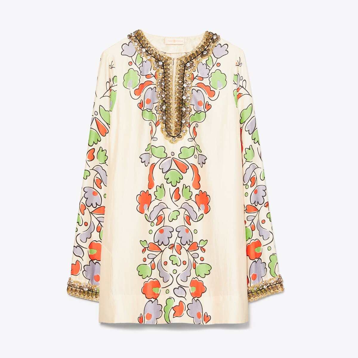 Silk Embellished Tunic | Tory Burch (US)