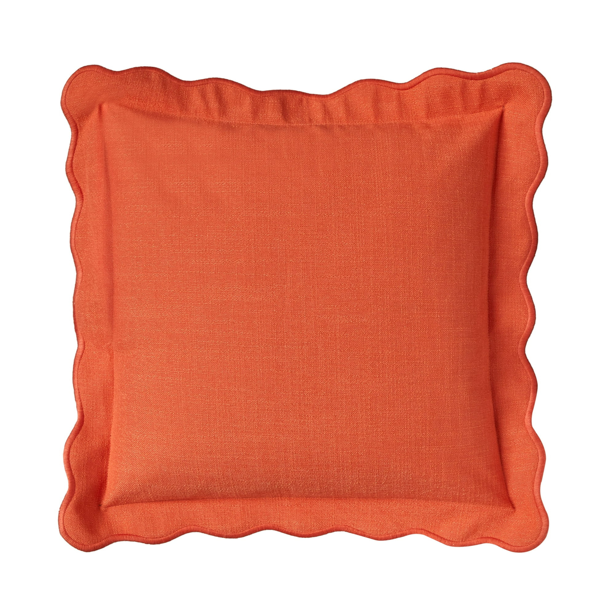 Mainstays by Becky G. & Alejandra Scallop Decorative Pillow, Mandarin, 18" x 18" | Walmart (US)