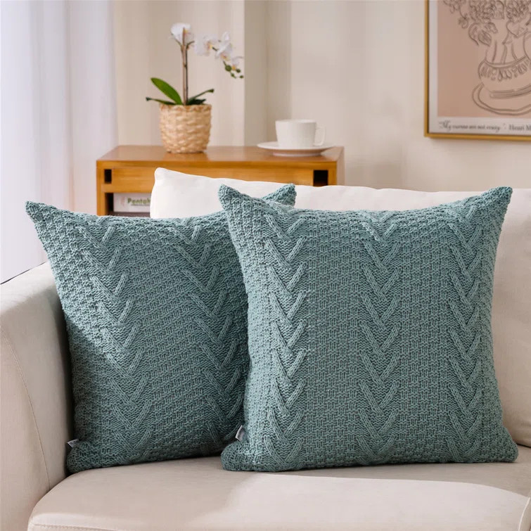 Petula Chevron 18'' Throw Pillow Cover | Wayfair North America