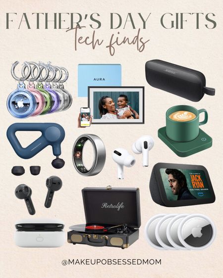 Shop these cool AirTags, mug warmer, massage gun, AirPods Pro, vinyl player, Oura smart ring, and more for your techy husbands, dads, uncles, and dad-in-laws this Father's Day!
#fathersdaygiftss #amazonfinds #splurgegifts #giftsforhim 

#LTKGiftGuide #LTKSeasonal #LTKMens