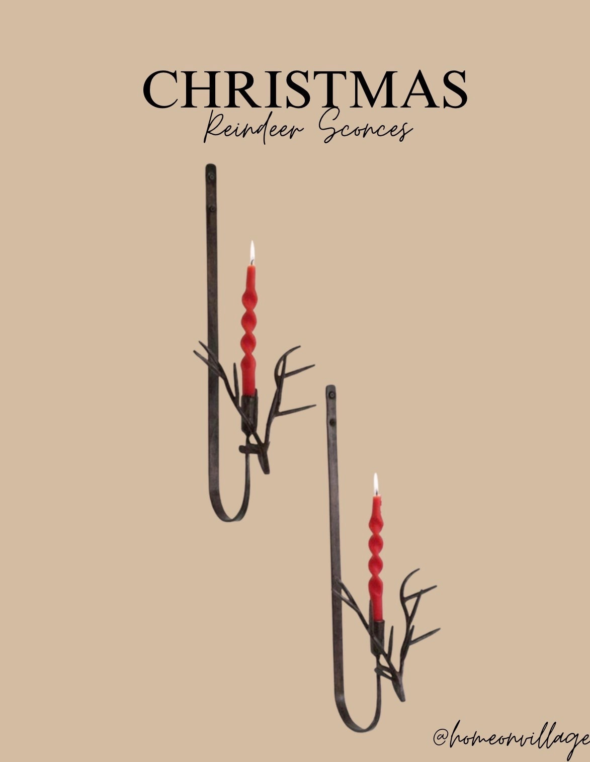 The cutest reindeer candle sconces and currently on sale! 😍🤌🏼

#LTKHome #LTKHoliday #LTKSeasonal