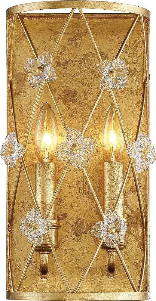 Metropolitan N6561-596 Victoria Park Wall Sconce, 2-Light 120 Total Watts, Elara Gold | Amazon (US)