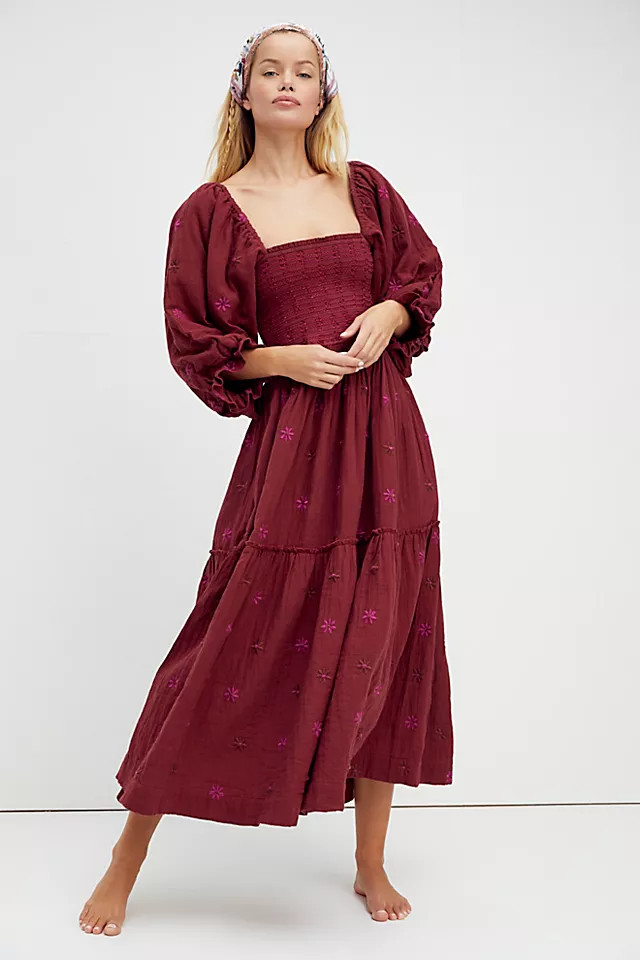 Dahlia Embroidered Maxi Dress | Free People (Global - UK&FR Excluded)