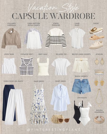 Vacation capsule wardrobe!

Full post on the blog: https://pinterestingplans.com/summer-vacation-travel-capsule-wardrobe/

#LTKtravel #LTKswim #LTKstyletip
