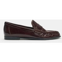Zara - Soft Gathered Loafers - Burgundy Red - 9 - Woman | Zara UK