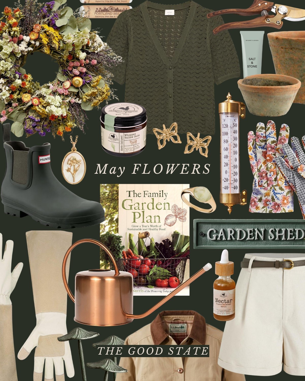 This collection is for the Springtime girlies who find joy in the April Showers and May Flowers. For the ladies dressing a little brighter this time of year, wearing all the florals, and who have (or need) a cute rain jacket or colorful umbrella  to make rainy Spring days a little happier.
This collection is for the ladies giving gardening a try for the first time or those tending to the same garden they have poured their heart and soul into for years. For those cultivating the soil of their hearts and homes too. For the girlies who love earth tones and blooming colors too.

The good state, Lauren England, terrain, Anthropologie, Amazon, Amazon home, Amazon beauty, spring fashion, summer fashion, maxi dress, casual outfit, crochet top, gardening, flowers, florals, spring outfit, wreath, pottery barn, nordstrom, coffee table book, LL Bean, clean beauty, wedding guest dress, bag, tote, purse, woven purse, rain boots, Sunhat, flat, JCrew JCrew factory, white dress, sunglasses, quince, gold necklace, Mother’s Day gift, Mother’s Day outfit, Easter, Easter dress 



#LTKSaleAlert #LTKStyleTip #LTKSeasonal