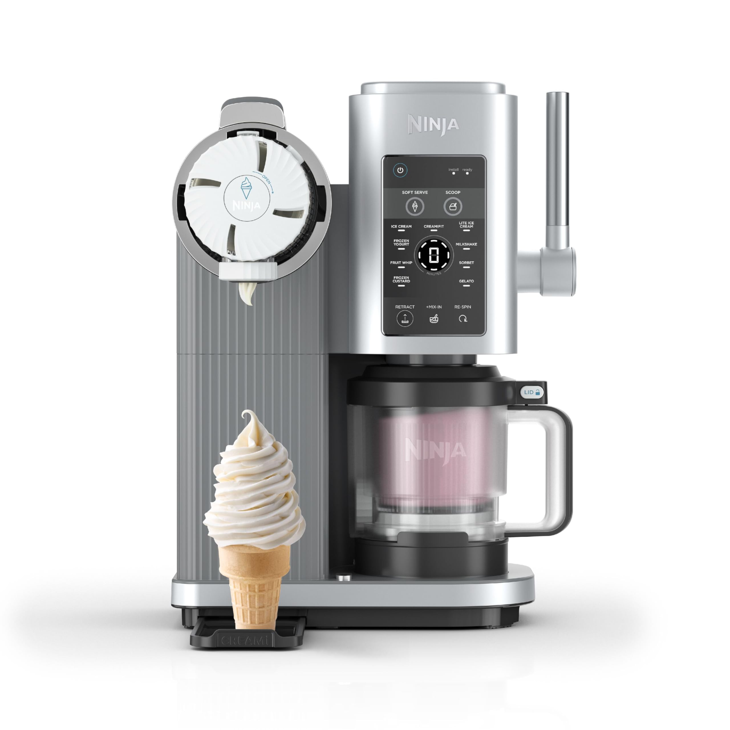 Ninja Swirl by CREAMi Soft Serve & Ice Cream Maker with 2x Tubs, 13 Functions, Makes Ice Cream, S... | Amazon (UK)