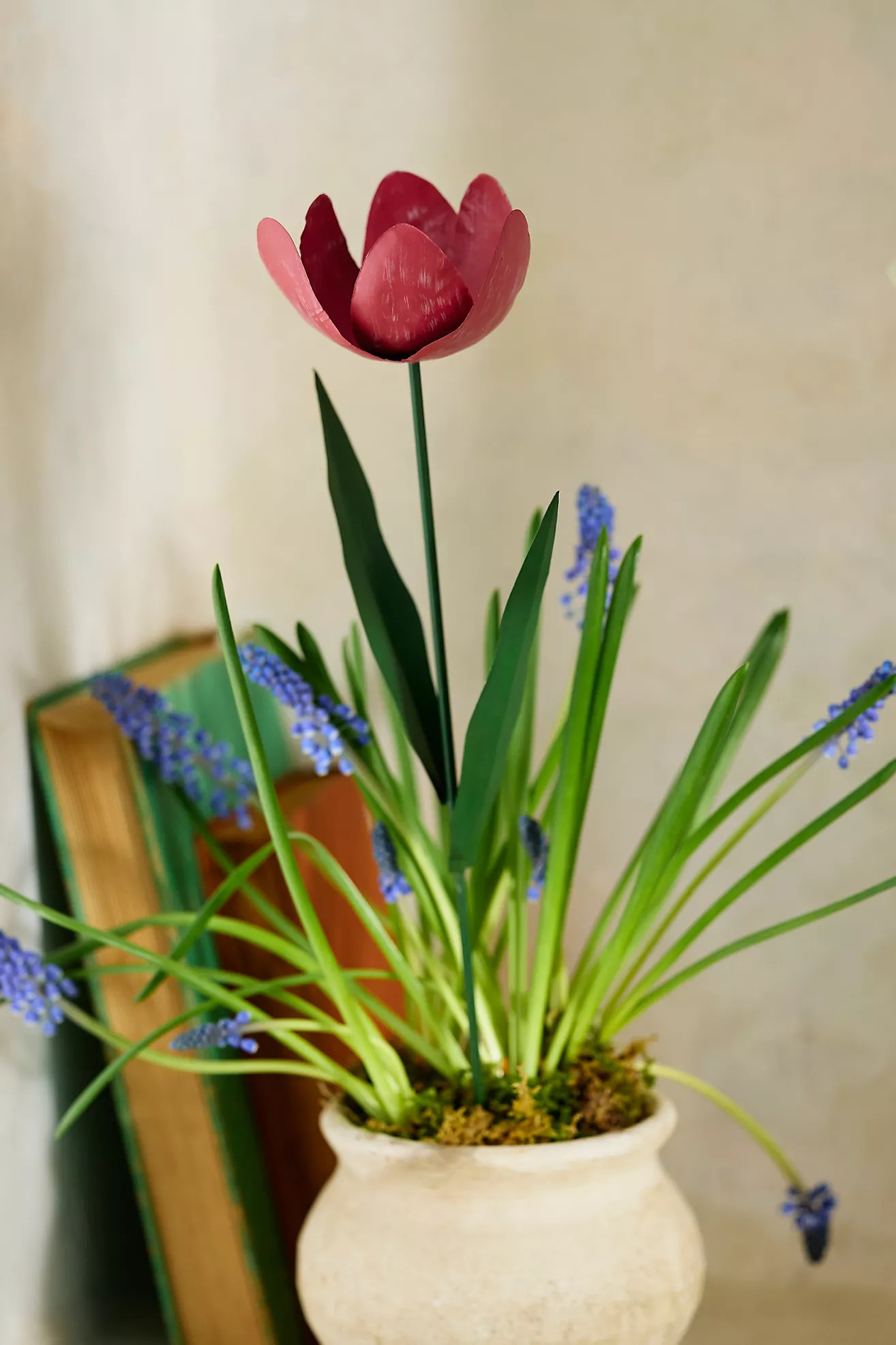 Pink Tulip Iron Stake | Anthropologie (US)