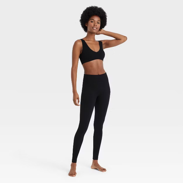 Women's Seamless Ribbed Leggings - Colsie™ | Target