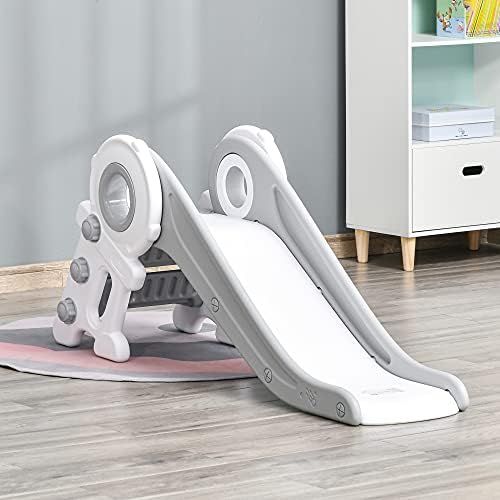 Qaba Folding Kids Slide Freestanding Slider for Toddler Climber Indoor Outdoor Playset Exercise Toy  | Amazon (US)
