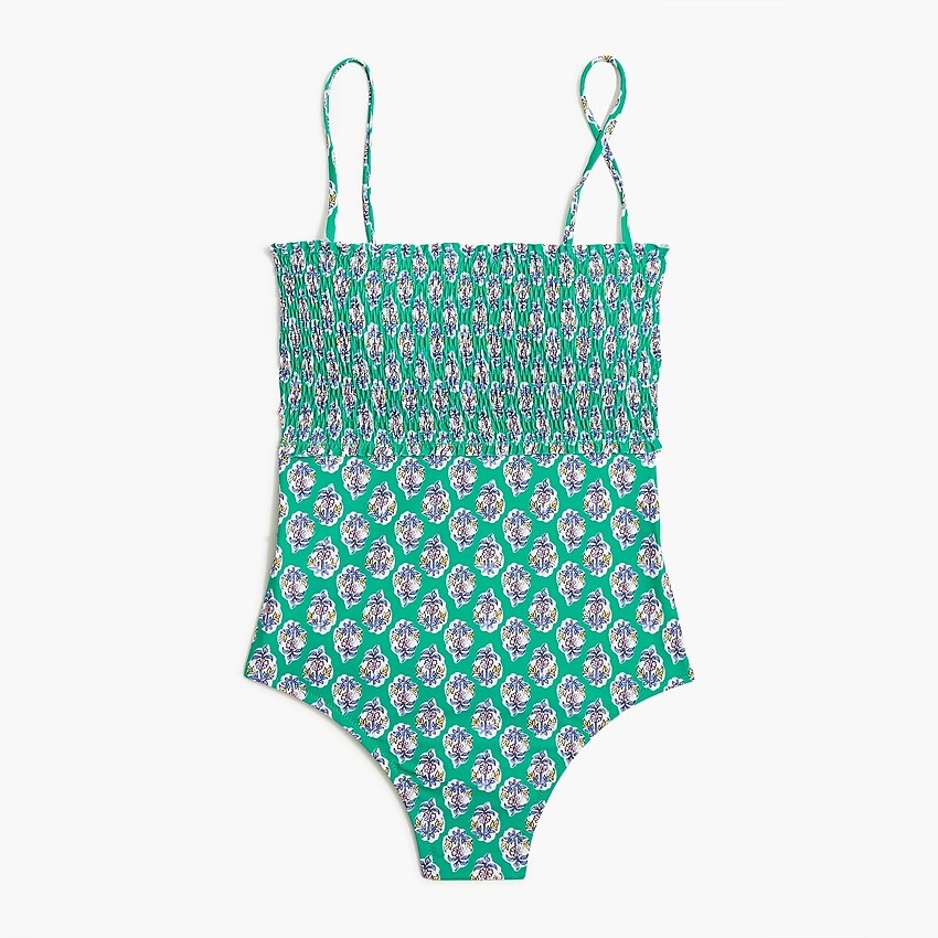 Smocked one-piece swimsuit | J.Crew Factory