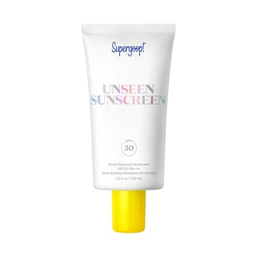 Supergoop! Unseen Sunscreen SPF 50 Invisible Sun Protection for Face - Broad Spectrum Face Sunscreen + Makeup-Gripping Primer - Weightless, Scentless, Oil Free - For All Skin Types - 2.5 fl oz | Amazon (US)