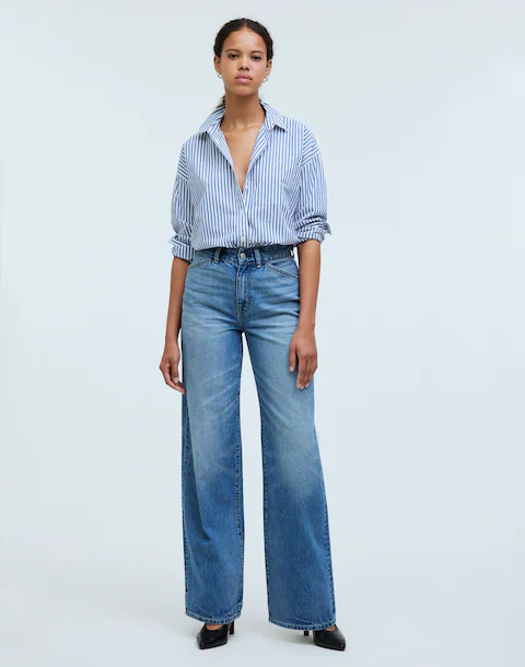 The Signature Poplin Oversized Shirt | Madewell | Madewell
