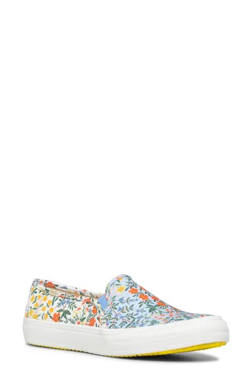 Keds® x Rifle Paper Floral Double Decker Sneaker in Blue/White at Nordstrom, Size 7.5 | Nordstrom