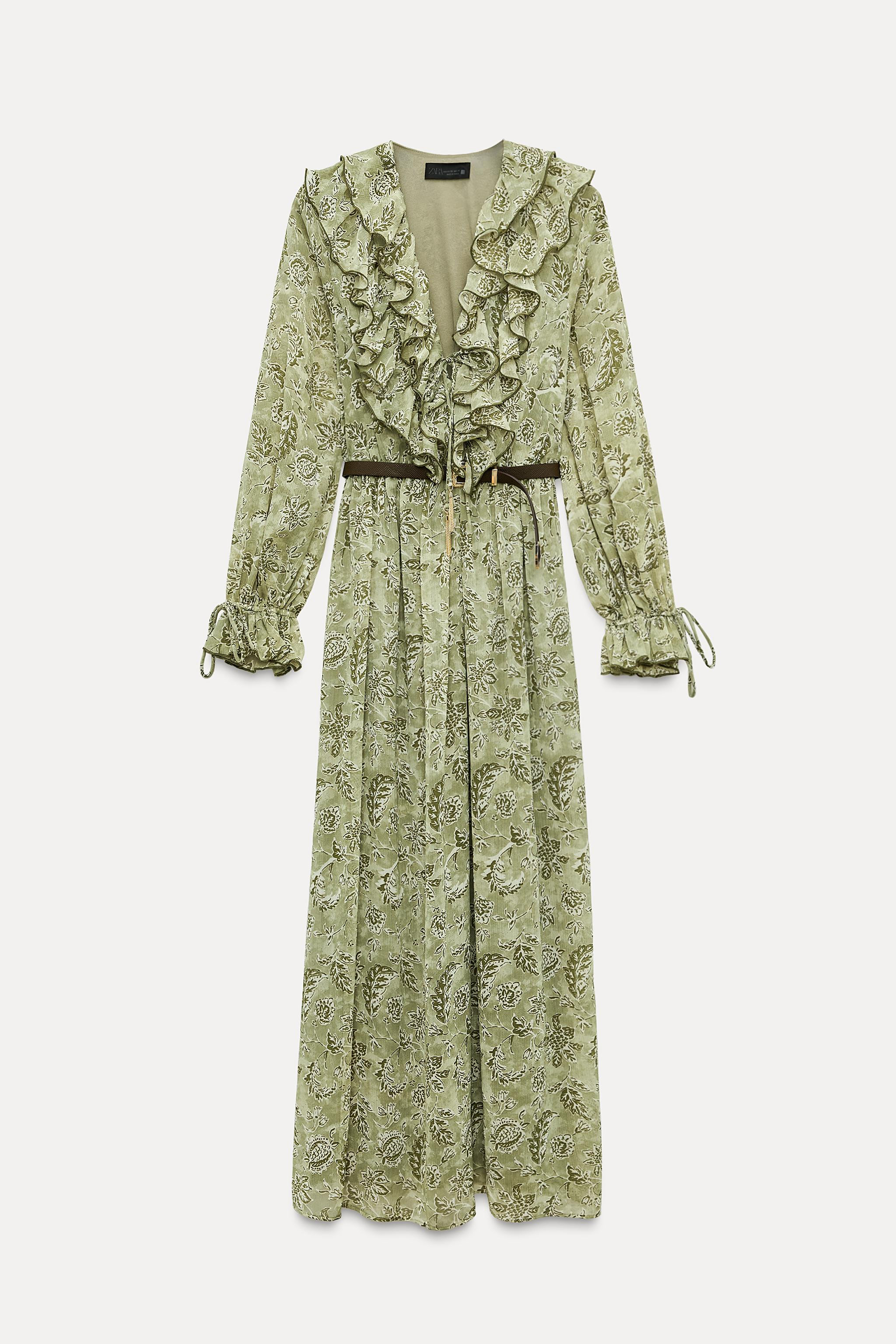 RUFFLED PRINT DRESS | Zara US