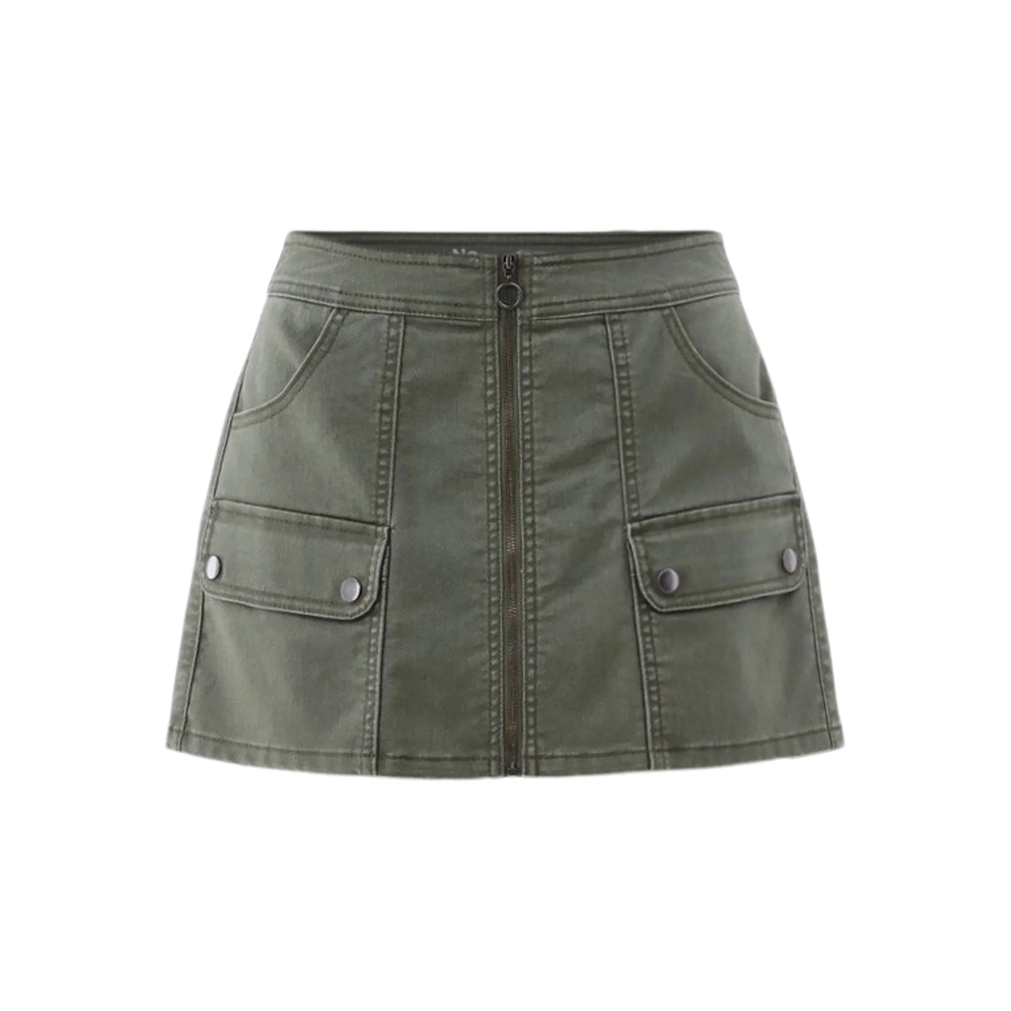 No Boundaries Zip Cargo Skirt, Women's | Walmart (US)