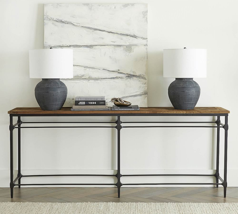 Parquet Reclaimed Wood Grand Console Table | Pottery Barn (US)
