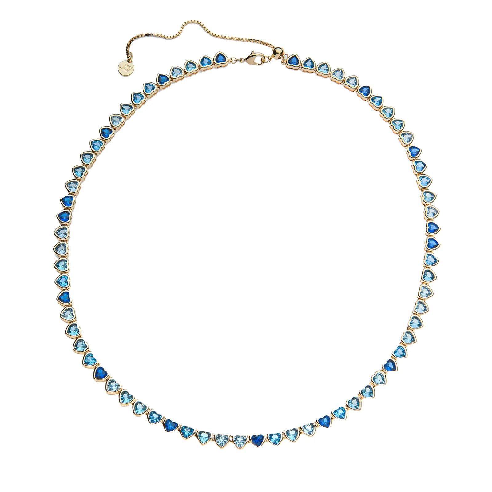 Made from LOVE Tennis Necklace in Ocean Blue Ombre | Jane Win