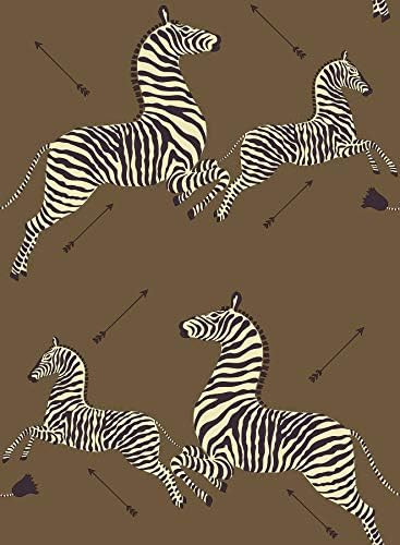Scalamandre SCS3872 Safari Brown Zebra Self Adhesive Wallpaper, Yellow | Amazon (US)