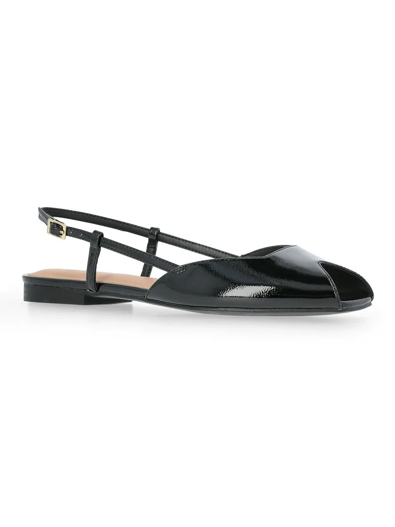 Time and Tru Women's Peep Toe Slingback Shoes | Walmart (US)