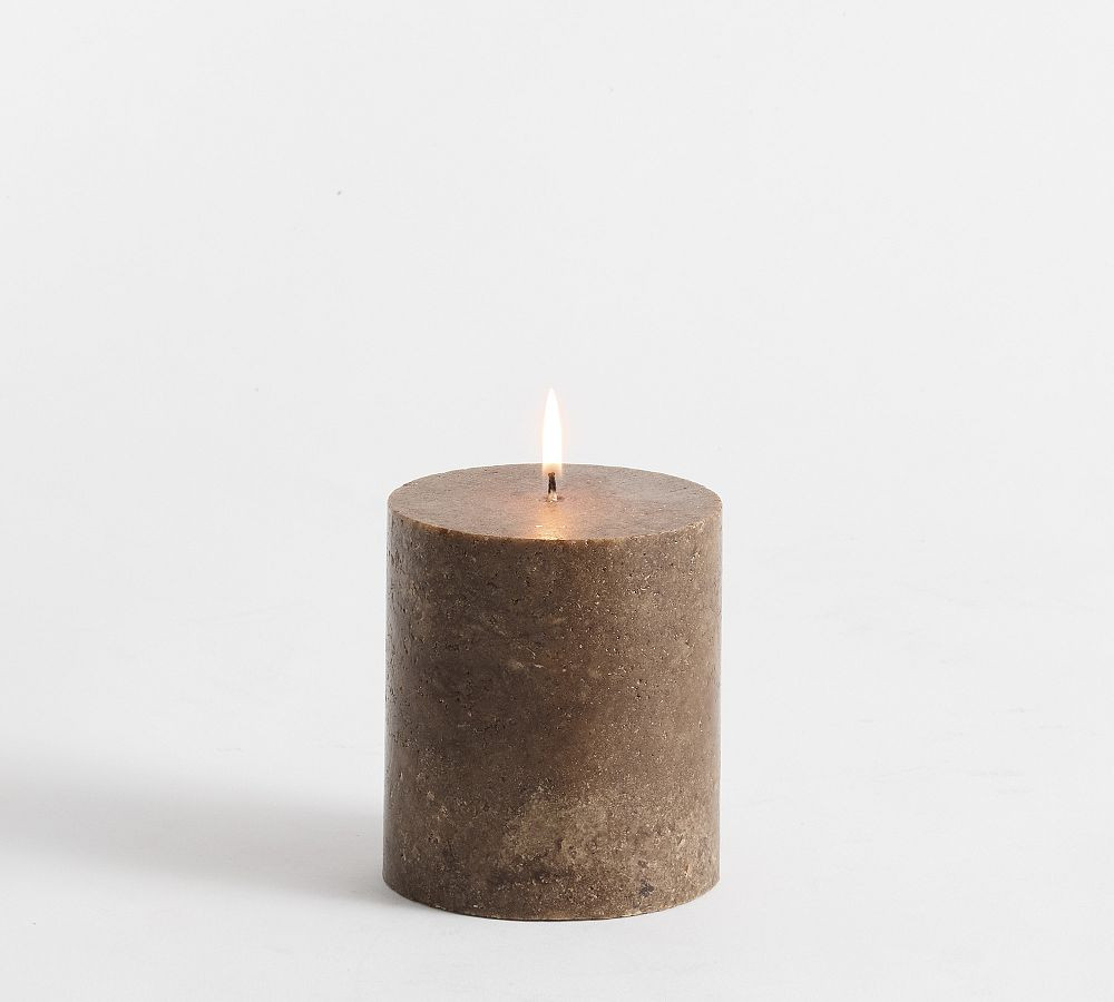 Marble Stone Pillar Candle | Pottery Barn (US)