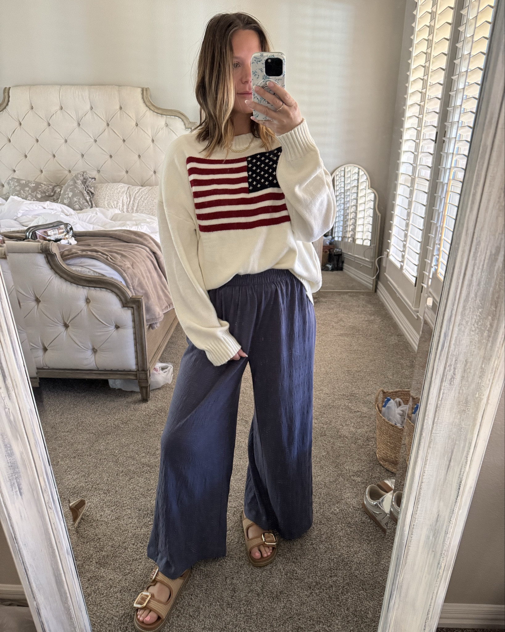 This USA flag sweater is only a fraction of the cost of its designer inspired look! Wearing a medium!

I sized up to a medium in these pants to be *extra* comfy. I could’ve done a small but I love extra room for chips in my elastic pants 😂 They are super lightweight and comfy 👌🏻

USA sweater, flag sweater, 4th of July outfit, spring outfit

#LTKFindsUnder100 #LTKFindsUnder50 #LTKSeasonal
