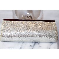 Silver Sequin & Shimmer Mini Clutch Bag | Etsy (US)