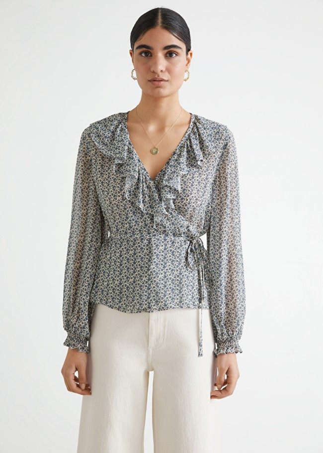 Ruffle Neck Wrap Blouse | & Other Stories (EU + UK)
