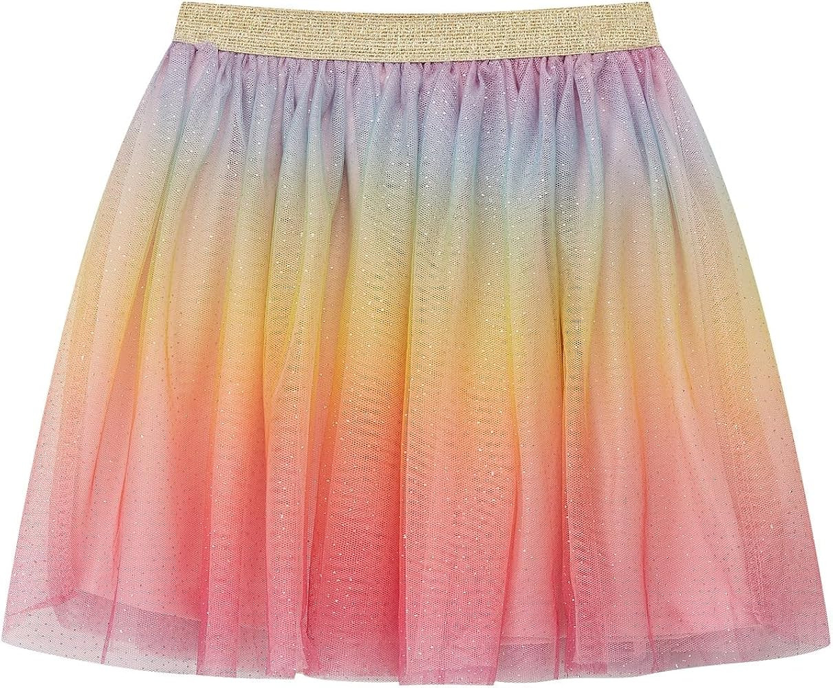 DANI CHINS Girl's Layered Tutu Skirt Tulle Princess Sparkle Skirt | Amazon (US)