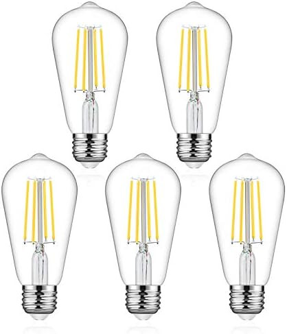 Defurhome LED Edison Bulbs 60W Equivalent, Daylight White 4000K, High 95+ CRI Eye Protection LED ... | Amazon (US)