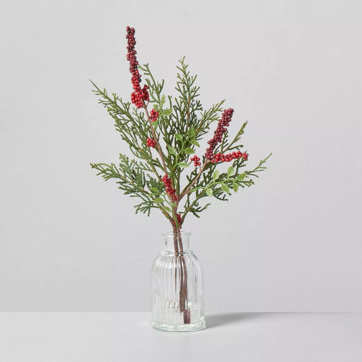 Faux Cedar & Winterberry Christmas Arrangement - Hearth & Hand™ with Magnolia | Target