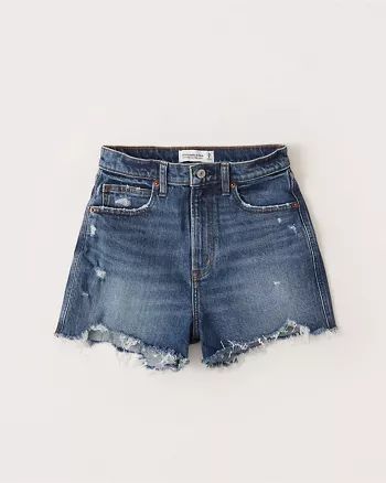 Curve Love Ultra High Rise Mom Shorts | Abercrombie & Fitch (US)
