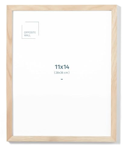 Opposite Wall - 11x14 in - Natural Solid Oak Wood Picture Frame - Lightweight, Versatile & Shatterproof - Wall Hanging Poster or Photo Frame - Wall Decor for Office, Gallery & Home | Amazon (US)