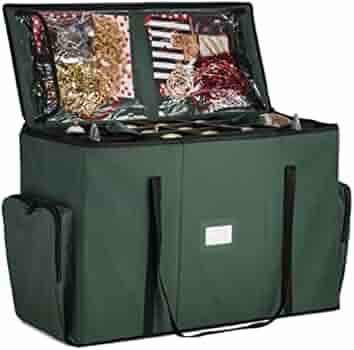 Zober Super Rigid 2-in-1 Christmas Ornament Storage Box & Xmas Figurine Container - Easy Access R... | Amazon (US)