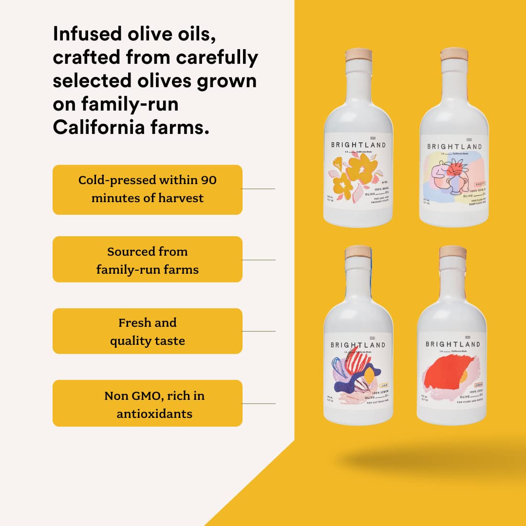 Brightland The Artist Capsule Cold-Pressed Olive Oils - Oprah’s Favorite Olive Oil Set Infused ... | Amazon (US)