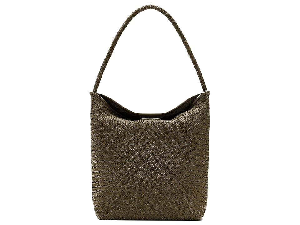 Madewell Woven Bucket Shoulder Women's Handbags Faded Olive, Leather | Zappos.com