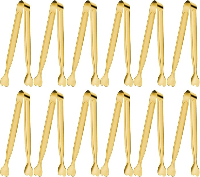 Serving Tongs, Anytrp 12-Packs Stainless Steel Sugar Tongs, 5.3inch Small Tong Kitchen Appetizers... | Amazon (US)