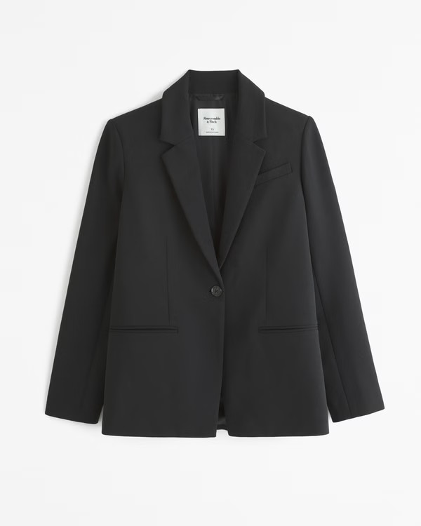 Premium Crepe Blazer | Abercrombie & Fitch (UK)