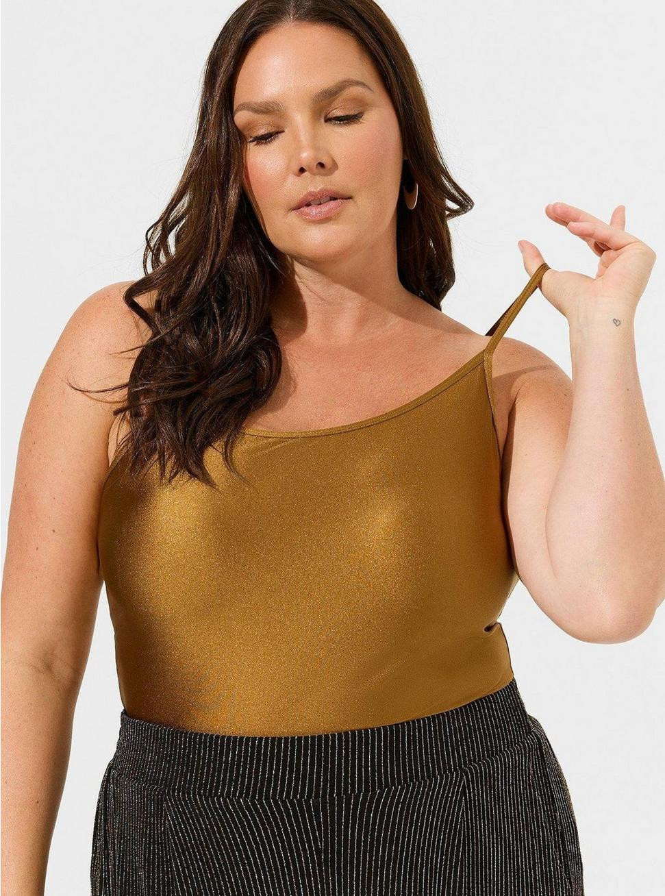 Shiny Nylon Scoop Neck Cami | Torrid (US & Canada)