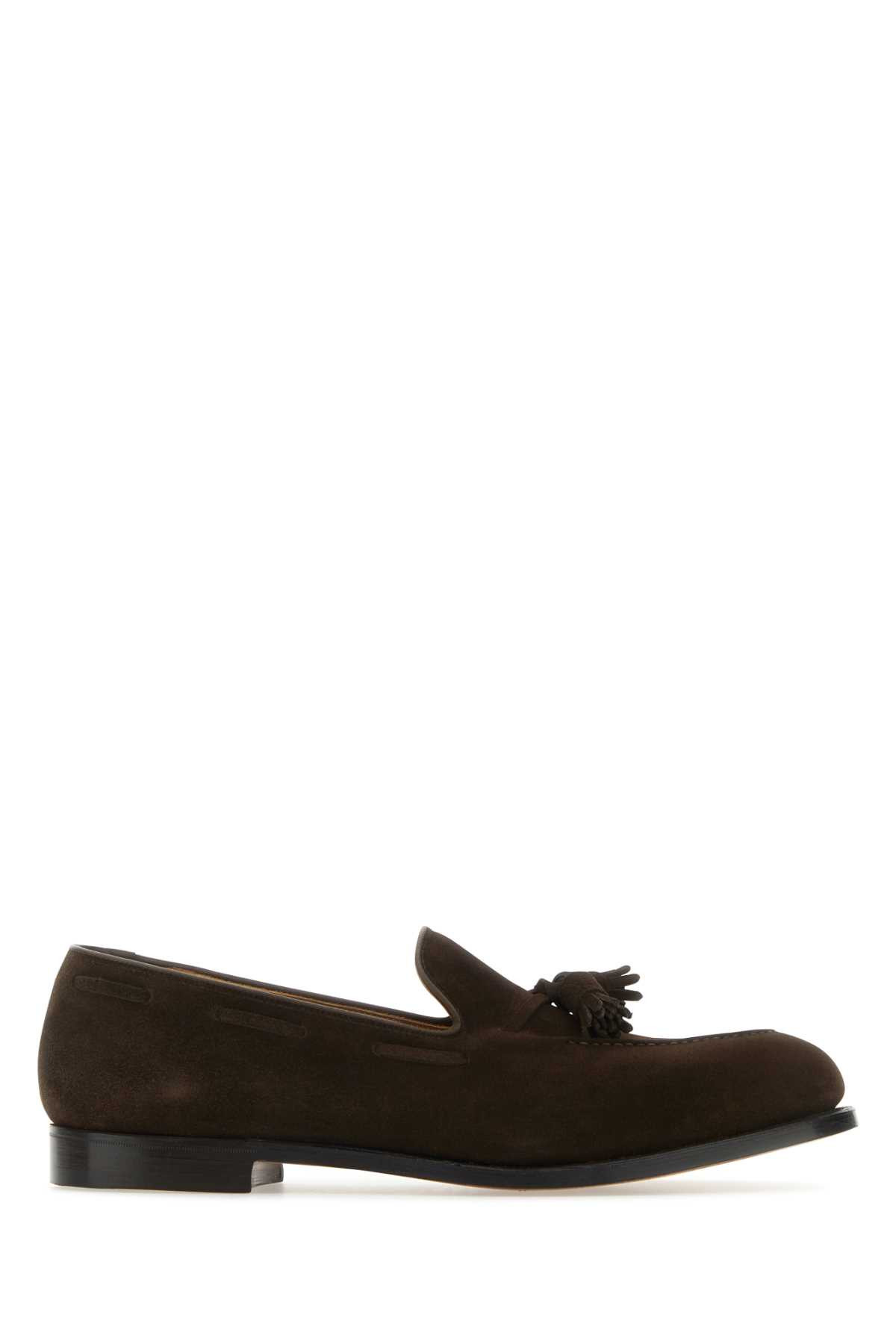 Crockett & Jones Chocolate Suede Cavendish 2 Loafers | Italist.com US