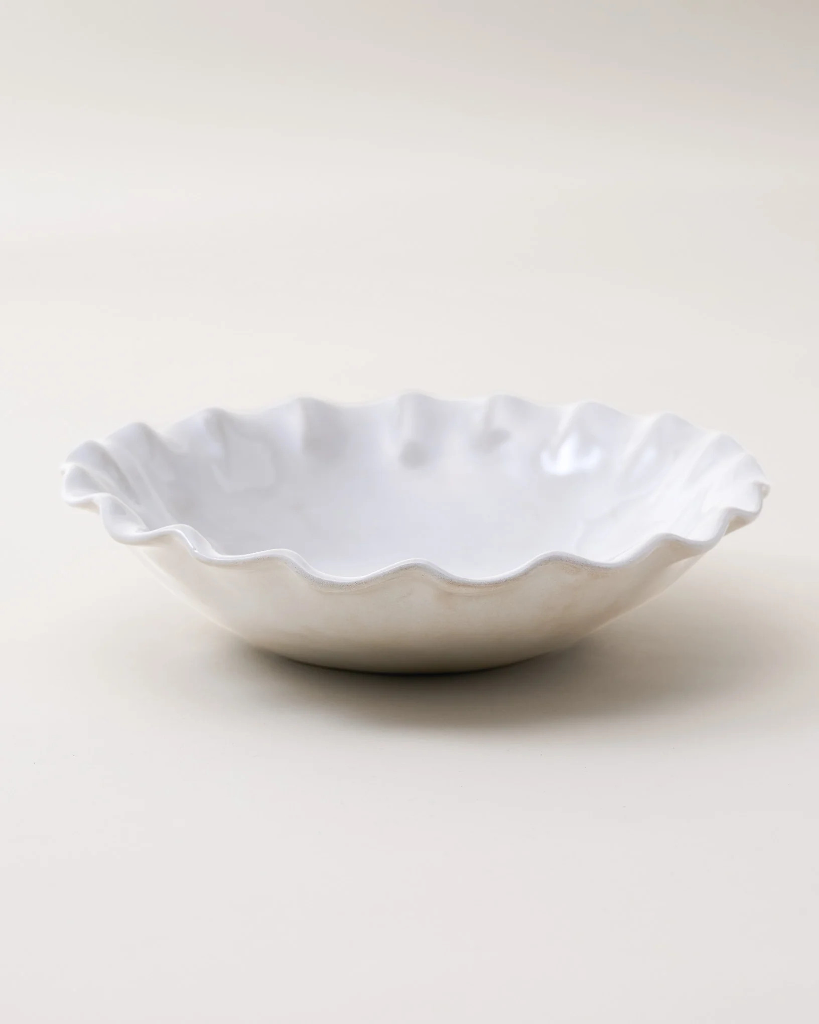 Cream Organic Ruffle Edge Cereal Bowl | Magnolia