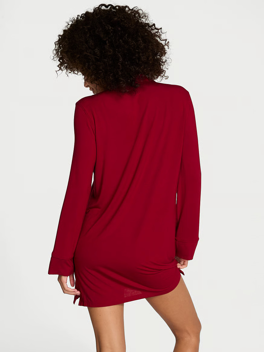 Buy Modal Soft Button-Front Sleepshirt, Black - Order Sleepshirts online - Victoria's Secret US | Victoria's Secret (US / CA )