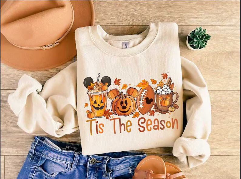 Tis the Season Disney Sweater, Disney Shirt, Disney Fall Shirt, Fall Shirt, Disney Pumpkin Shirt,... | Etsy (US)