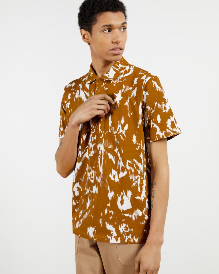 SS Camp Collar Printed Polo | Ted Baker (US)