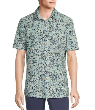 Tourister Rec & Relax Short Sleeve Floral Print Shirt | Dillard's
