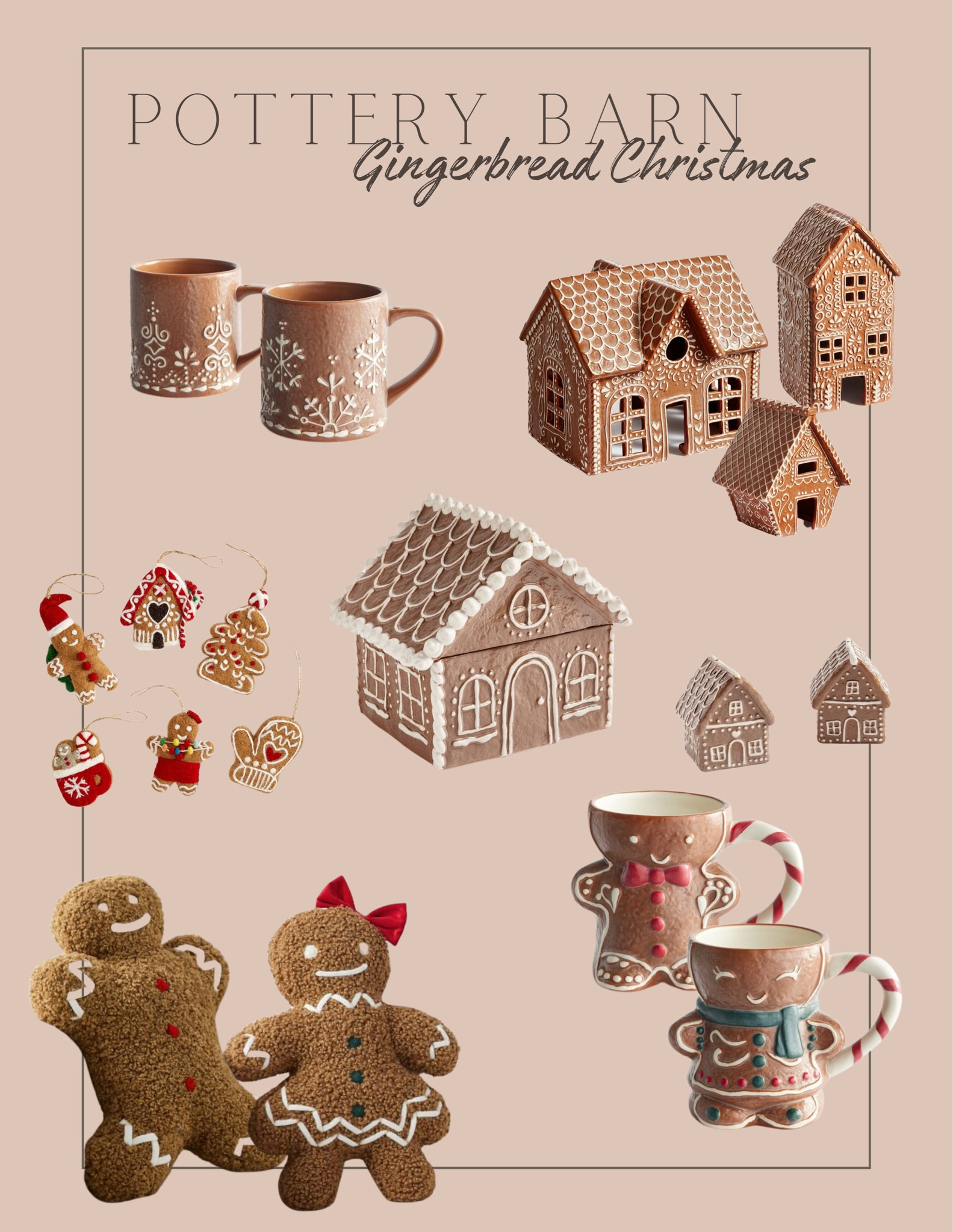 Cutest Gingerbread decor at Pottery Barn! 

#LTKSeasonal #LTKhome