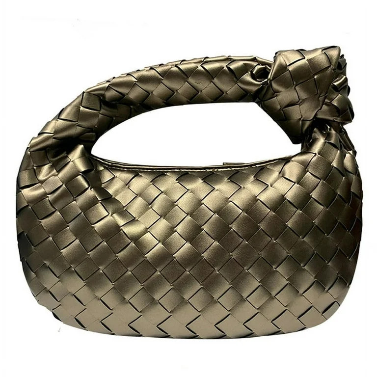 Gomayee Knoted Woven Handbag for Women Fashion Designer Ladies Hobo Bag Bucket Purse Faux Leather... | Walmart (US)