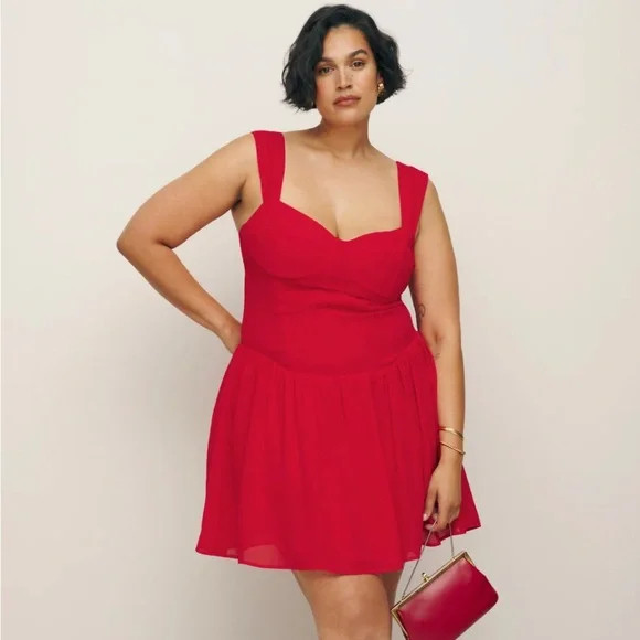 Reformation Taiga Dress Color Poinsettia Size 16 NWT | Poshmark