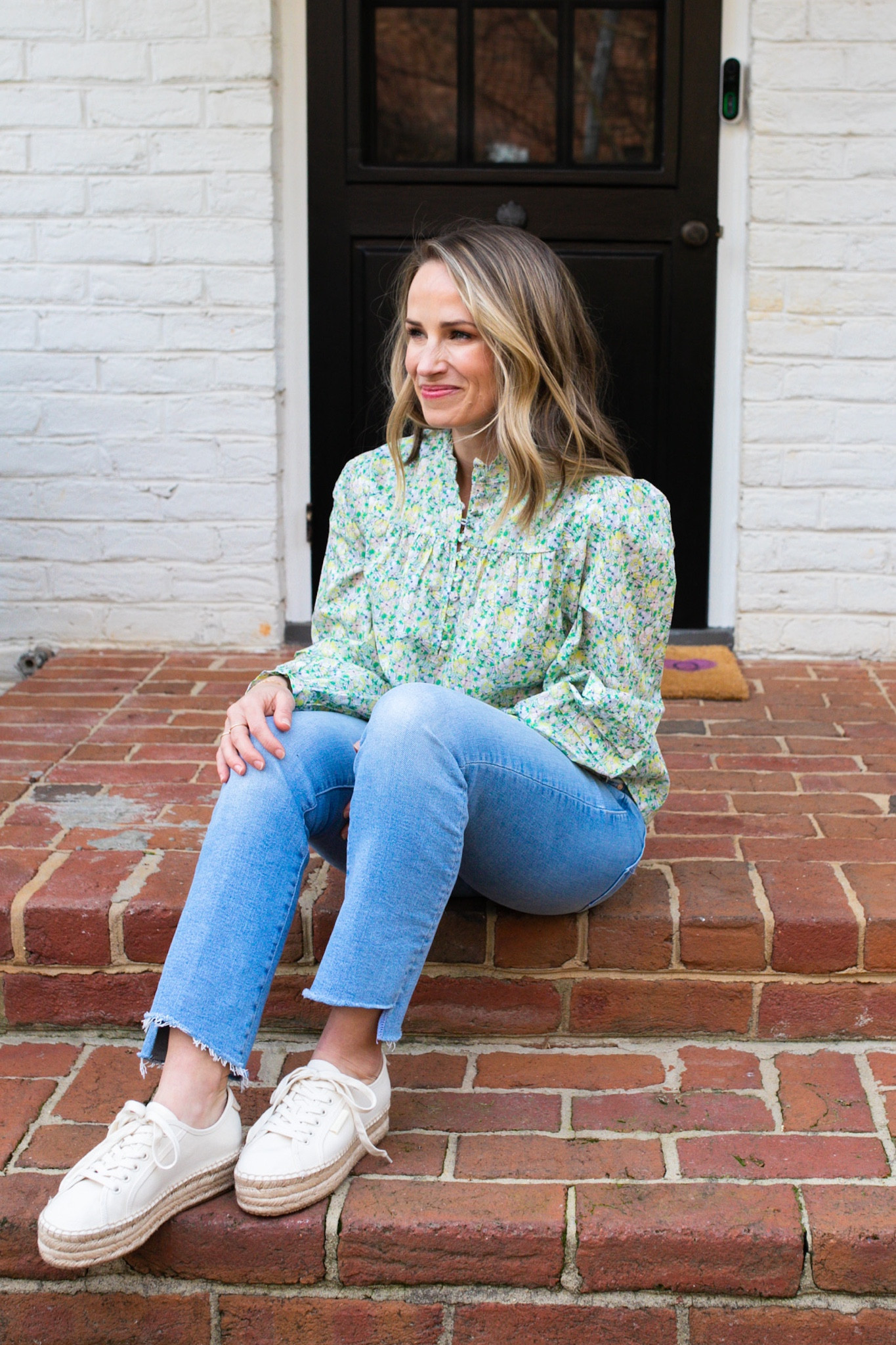 This J.Crew button-front blouse is on sale for $89 today! Wearing an XS.

#LTKunder100#LTKsalealert#LTKSeasonal